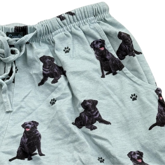 Comfies Cute Black‎ Lab Print Lounge Pajama Shorts Soft Sleepwear S Mint - Picture 7 of 8